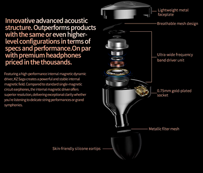 KZ SAGA Improved Bass®